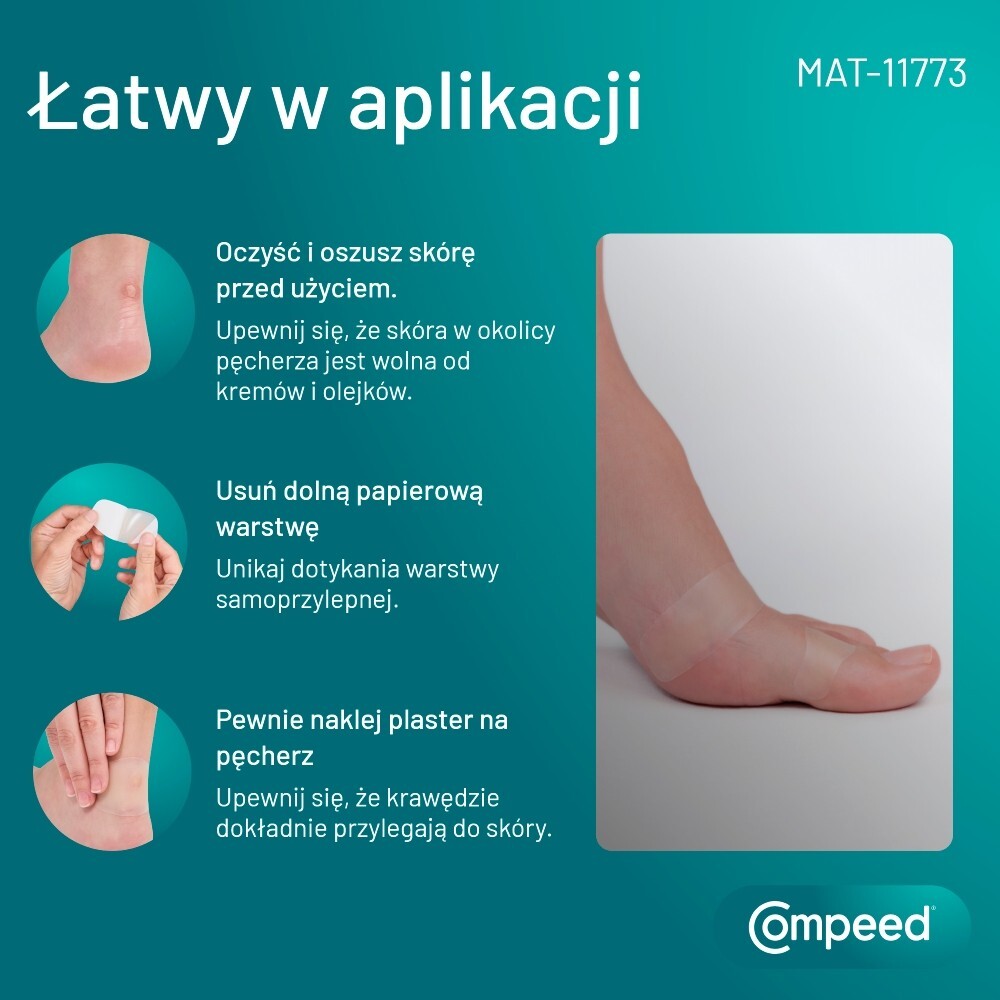 Compeed Plastry na pęcherze, wąskie, 6 sztuk