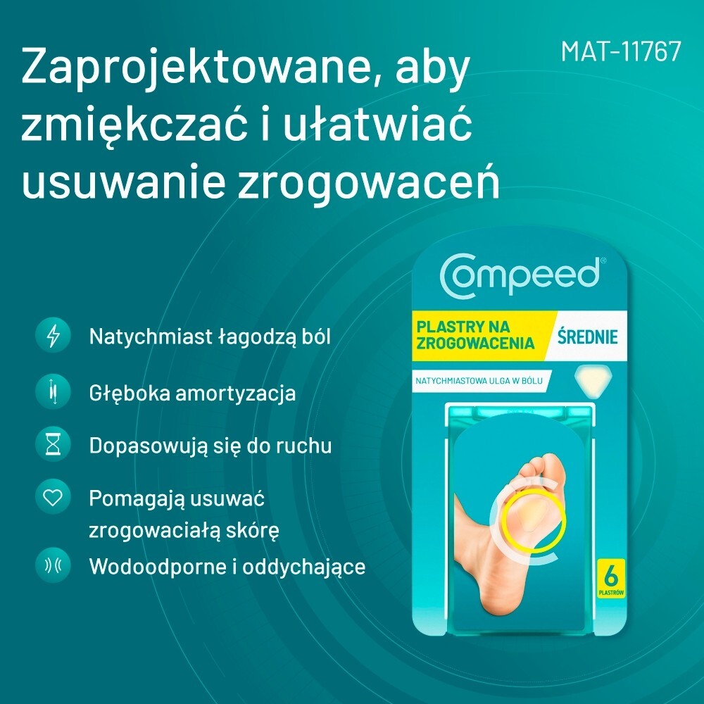 Compeed Plastry na zrogowacenia na podeszwach, 6 sztuk