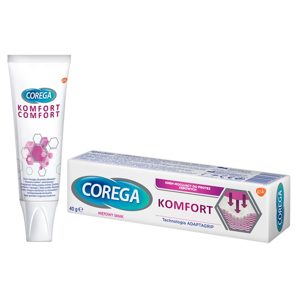 Corega Komfort Krem mocujący do protez zębowych miętowy smak 40 g