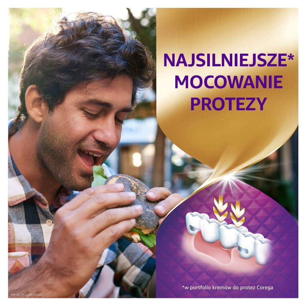 Corega Max MOCOWANIE + OSŁONA, krem mocujący do protez zębowych, 40 g