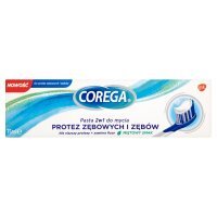 Corega Pasta 2w1 do mycia protez zębowych i zębów miętowy smak 75 ml