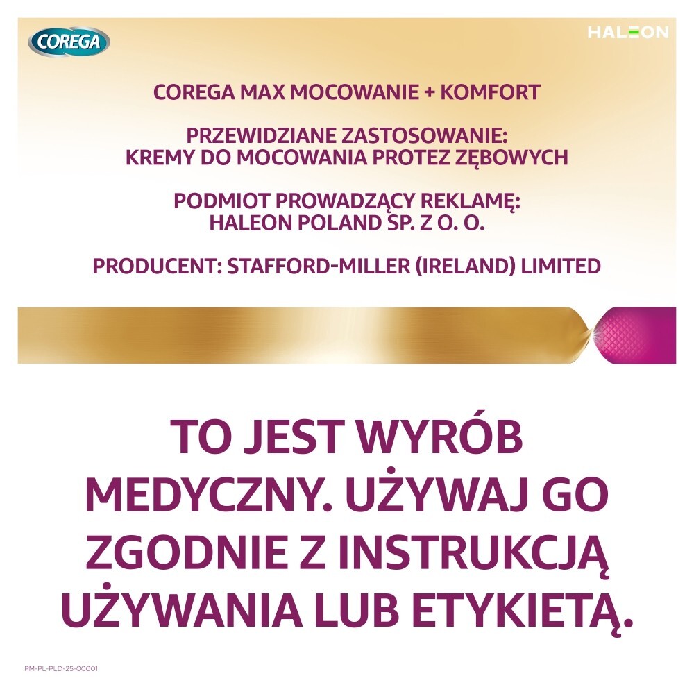 Corega Power Max Mocowanie + Komfort, krem mocujący do protez zębowych, neutralny, 40 g