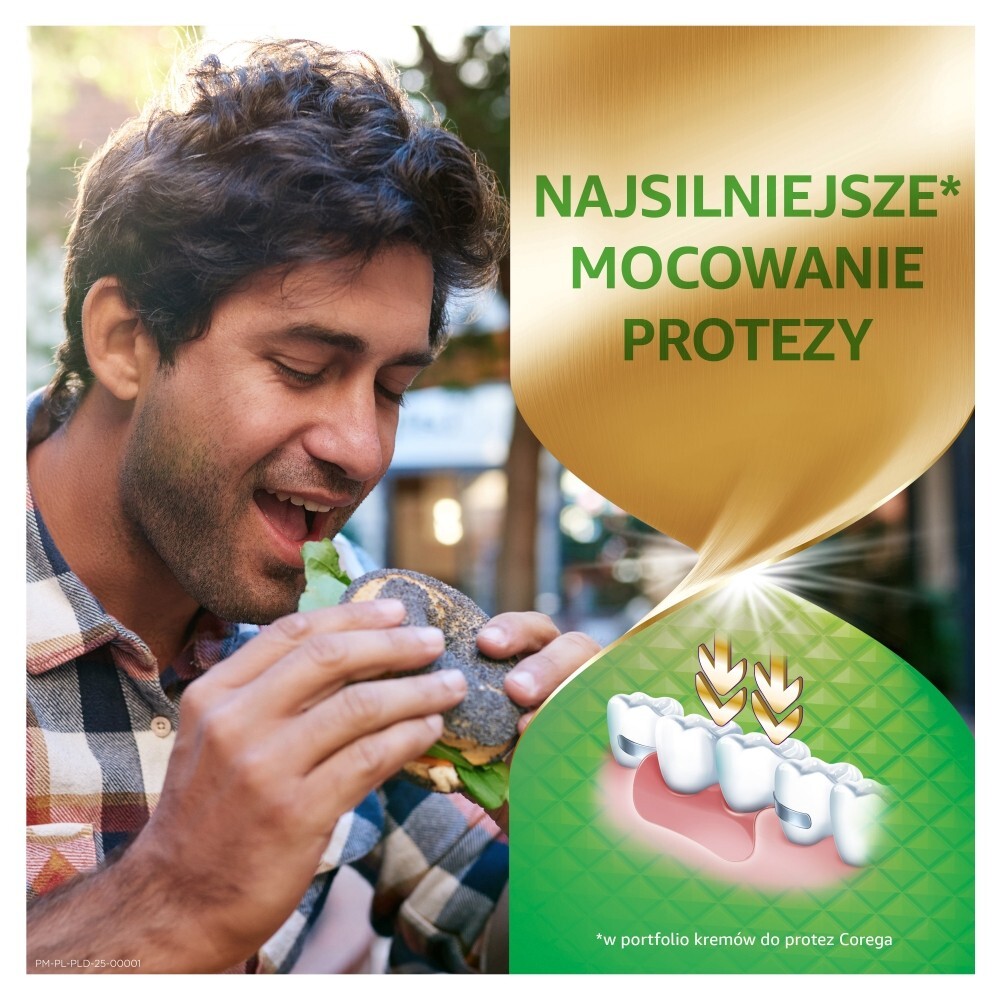 Corega Power Max Mocowanie + Świeżość, krem mocujący do protez zębowych, mocno miętowy, 40 g