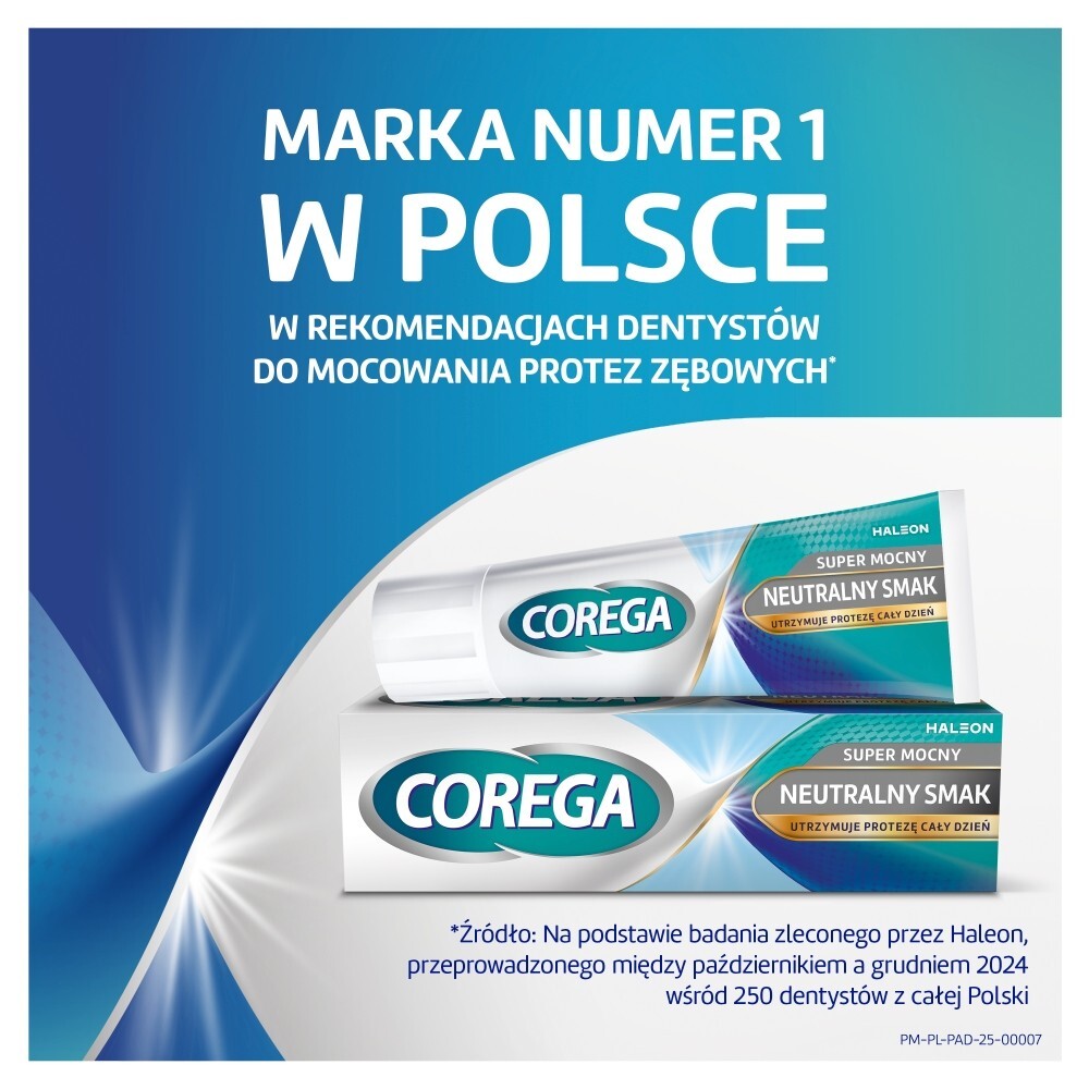 Corega Super Mocny Neutralny Smak, krem do protez, 40 g