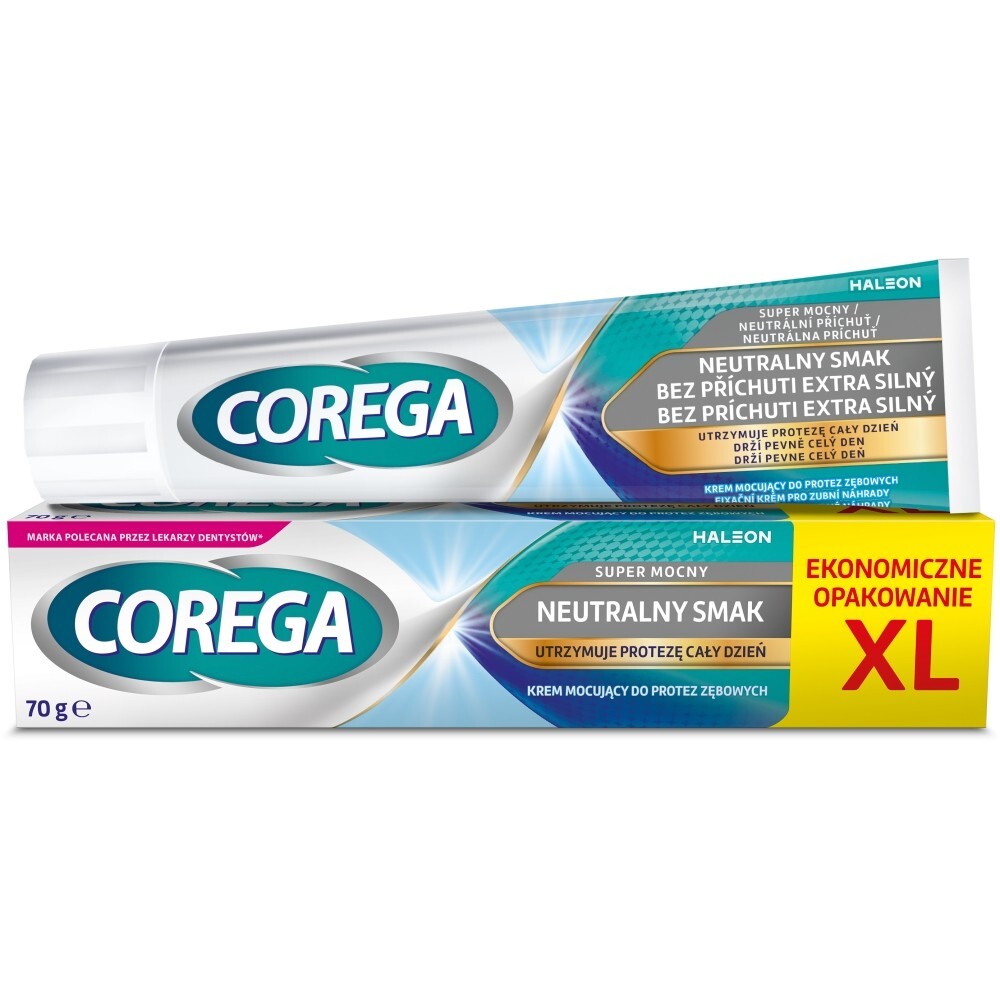 Corega Super Mocny Neutralny Smak, krem mocujący do protez zębowych, 70 g