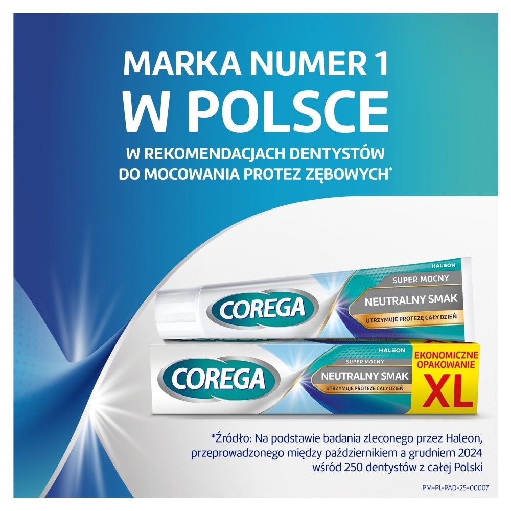 Corega Super Mocny Neutralny Smak, krem mocujący do protez zębowych, 70 g