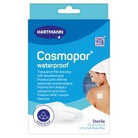 Cosmopor Waterproof, samoprzylepny opatrunek jałowy, 7,2 x 5 cm, 5 sztuk