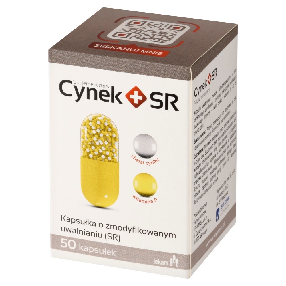 Cynek + SR, kapsułki twarde, 50 kapsułek