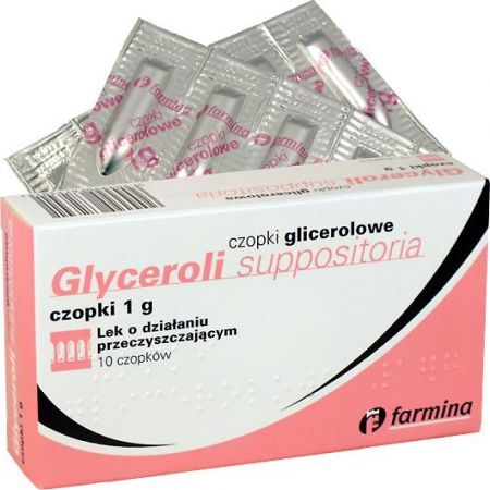 Czopki glicerolowe 1 g, 10 czopków