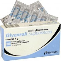 Czopki glicerolowe 2 g, 10 czopków