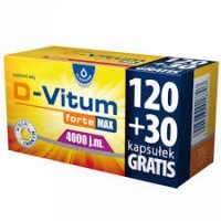D-Vitum Forte Max 4000 j.m., 120 kapsułek + 30 kapsułek gratis