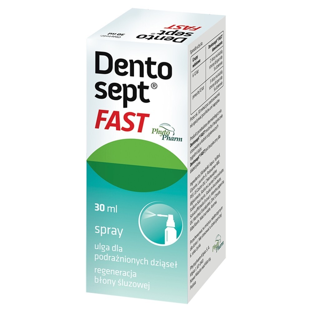 Dentosept Fast, spray, ulga dla podrażnionych dziąseł, 30 ml