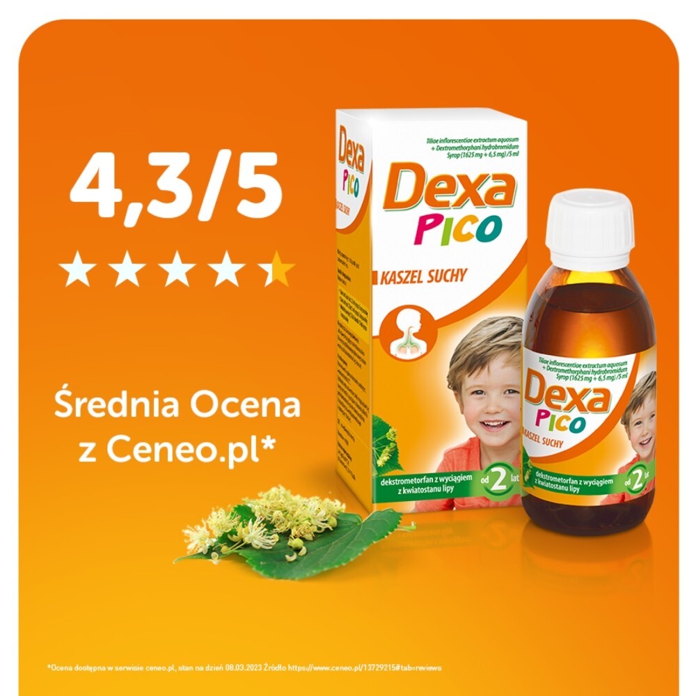 DexaPico, (1625 mg + 6,5 mg)/5ml, syrop, 115 ml