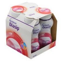Diasip, płyn, smak truskawkowy, 4 x 200 ml