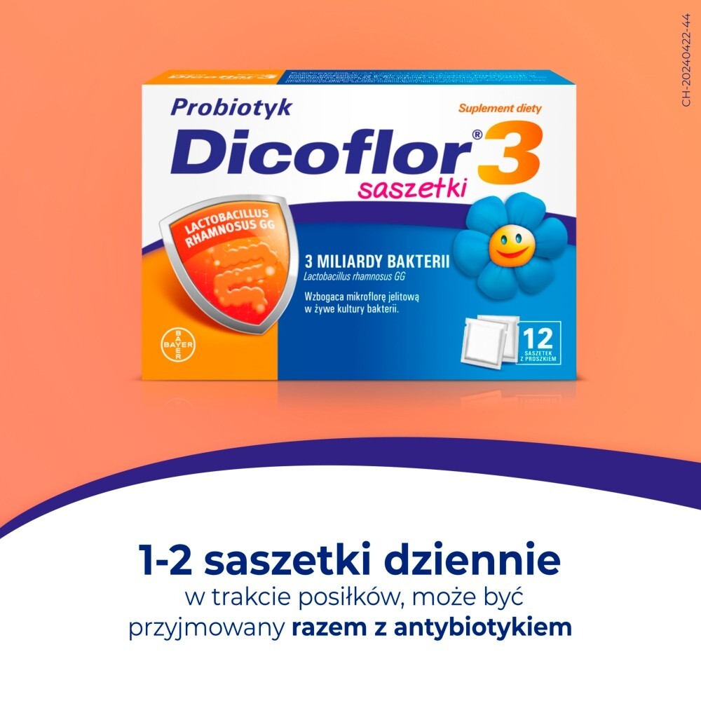 Dicoflor 3, proszek, 12 saszetek