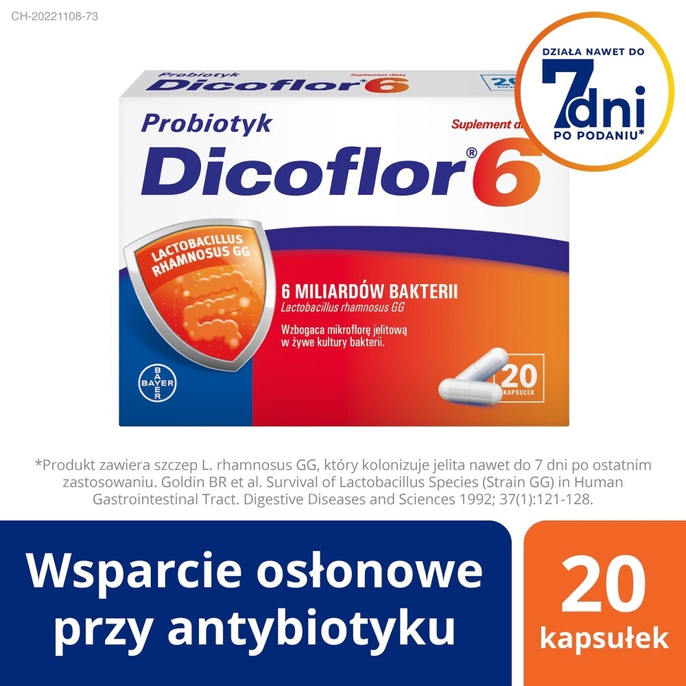 Dicoflor 6 Suplement diety probiotyk 5,4 g (20 x 0,27 g)