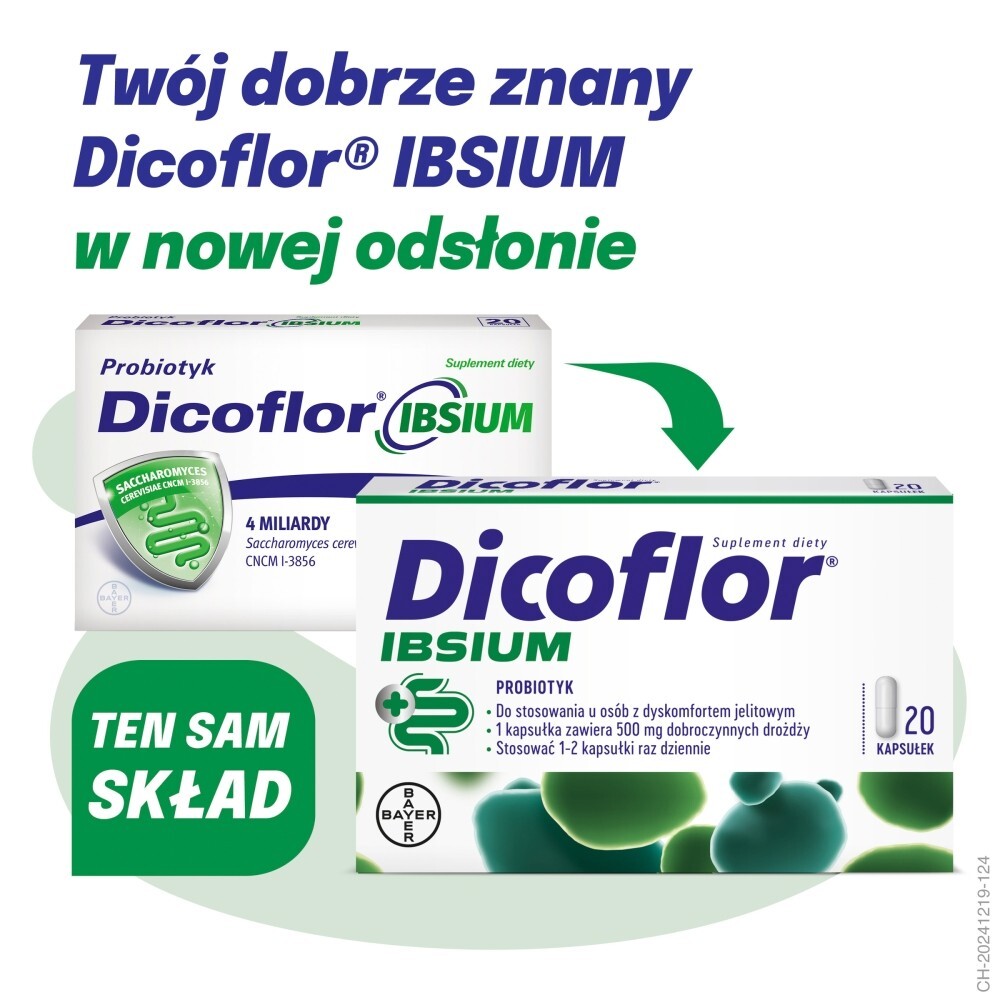 Dicoflor Ibsium Suplement diety probiotyk 11,9 g (20 x 0,595 g)