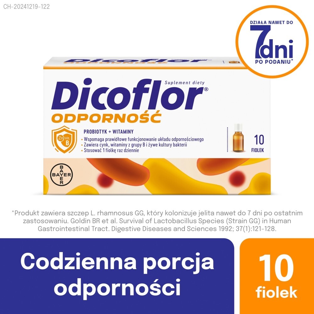 Dicoflor Odporność Suplement diety probiotyk + witaminy 109,63 g (10 sztuk)
