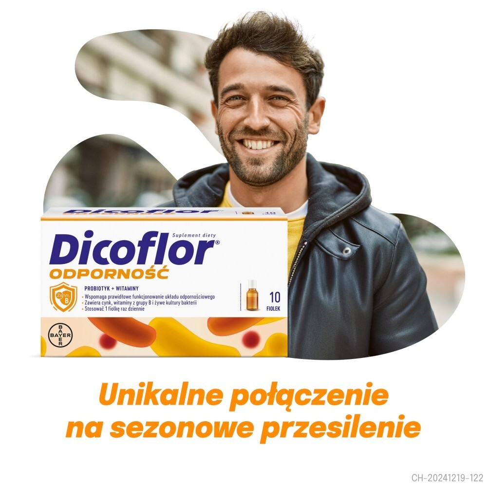 Dicoflor Odporność Suplement diety probiotyk + witaminy 109,63 g (10 sztuk)