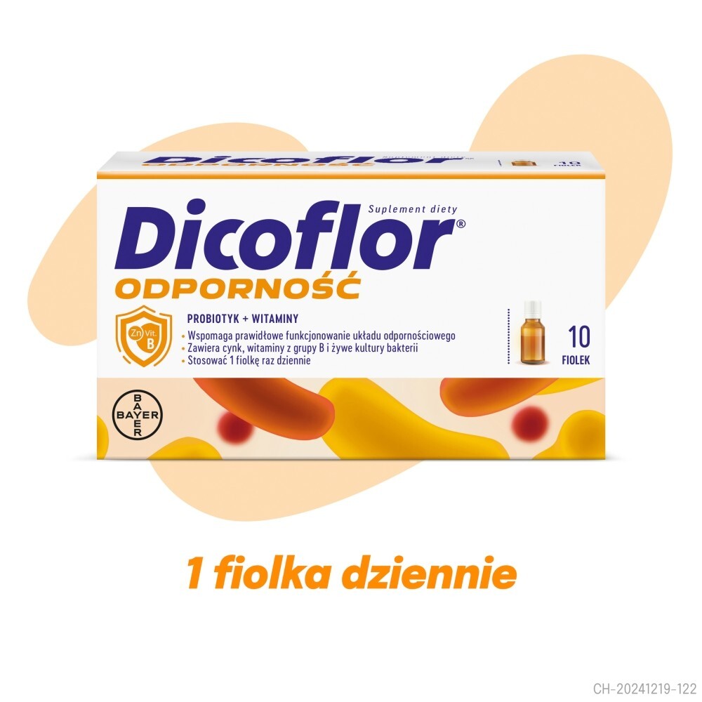 Dicoflor Odporność Suplement diety probiotyk + witaminy 109,63 g (10 sztuk)