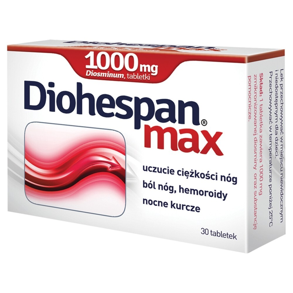 Diohespan max, 1000 mg, tabletki, 30 tabletek