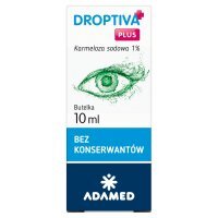 Droptiva Plus 1%, nawilżające krople do oczu, 10 ml