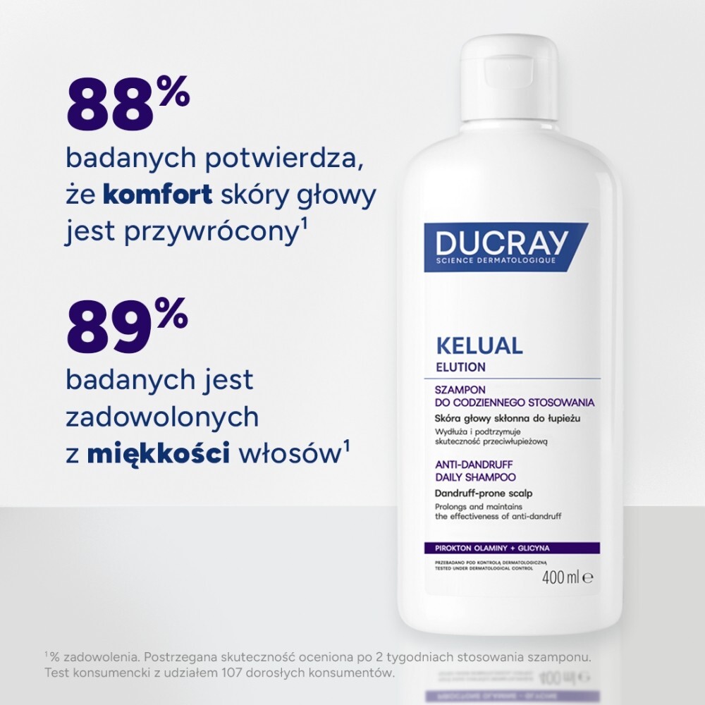 Ducray Elution, delikatny szampon przywracający równowagę skórze głowy, 400 ml