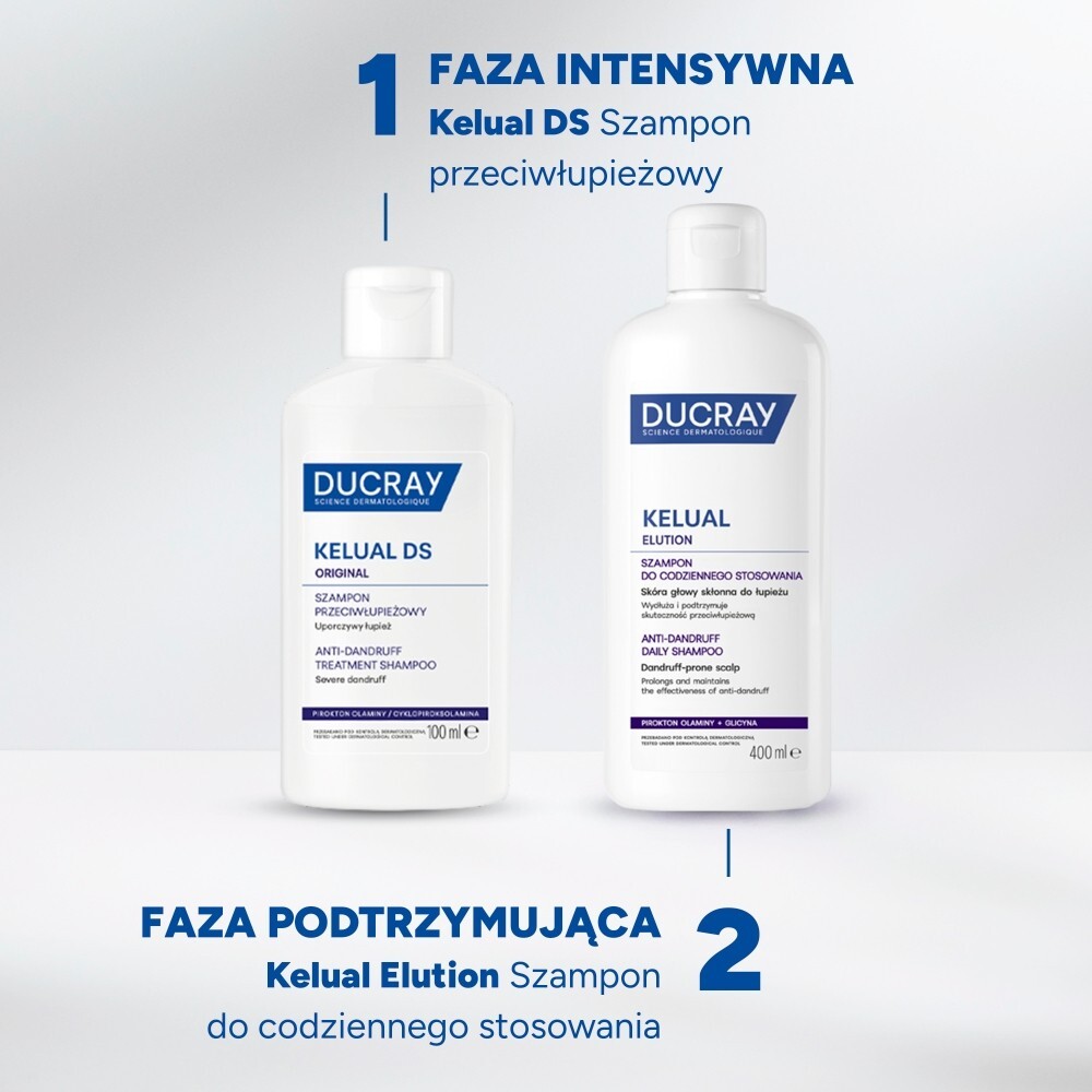 Ducray Kelual DS, szampon do postępowania w ciężkich stanach łupieżowych, 100 ml