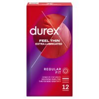 Durex Feel Thin Extra Lubricated Wyrób medyczny prezerwatywy 12 sztuk