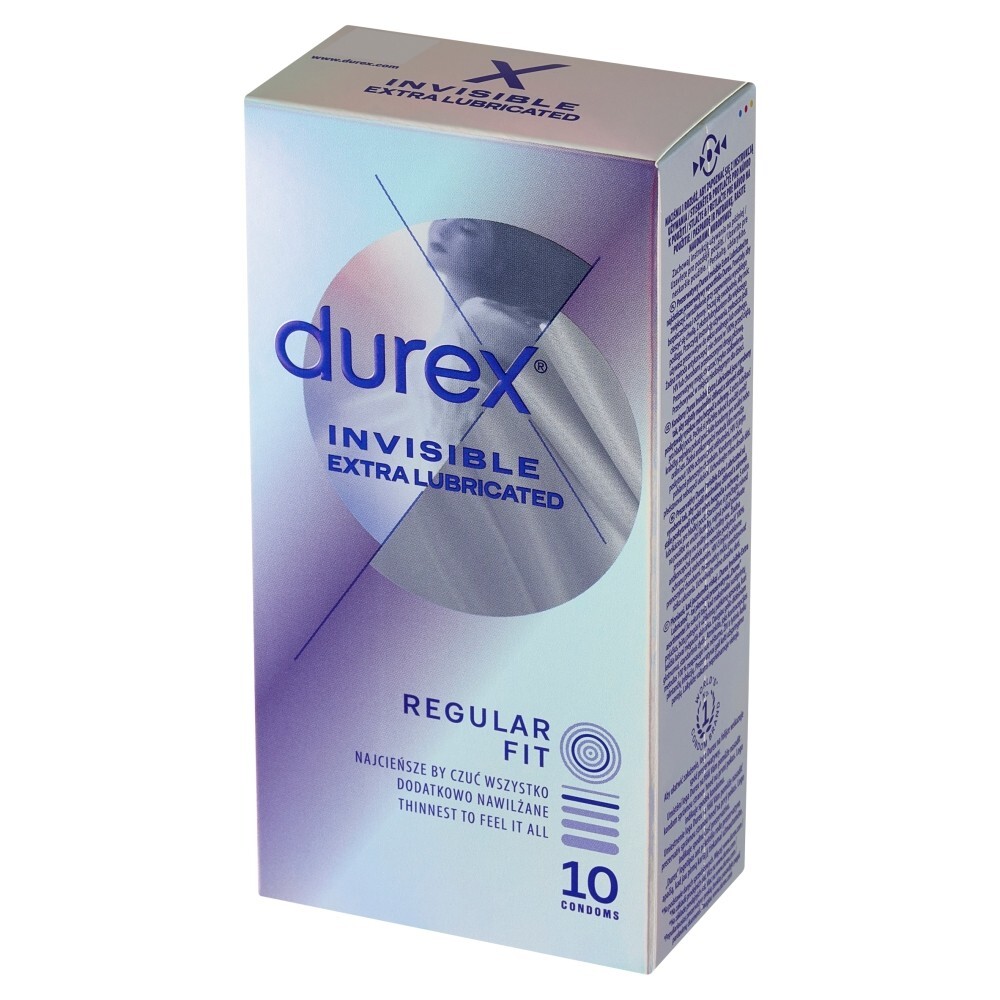 Durex Invisible, prezerwatywa super cienka, 10 sztuk