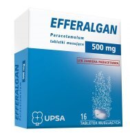 Efferalgan 500 mg, 16 tabletek musujących (import równoległy)