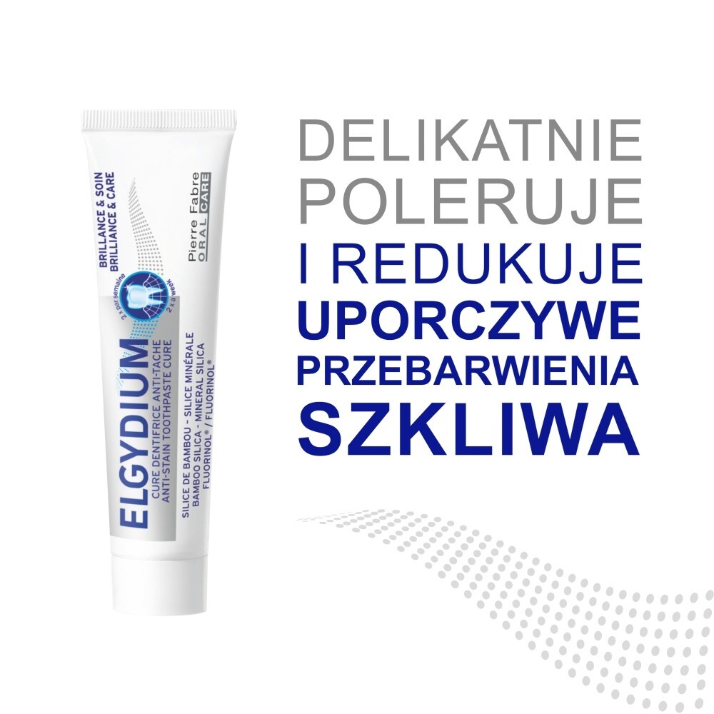 Elgydium Brilliance & Care, pasta do zębów przeciw przebarwieniom, 30ml