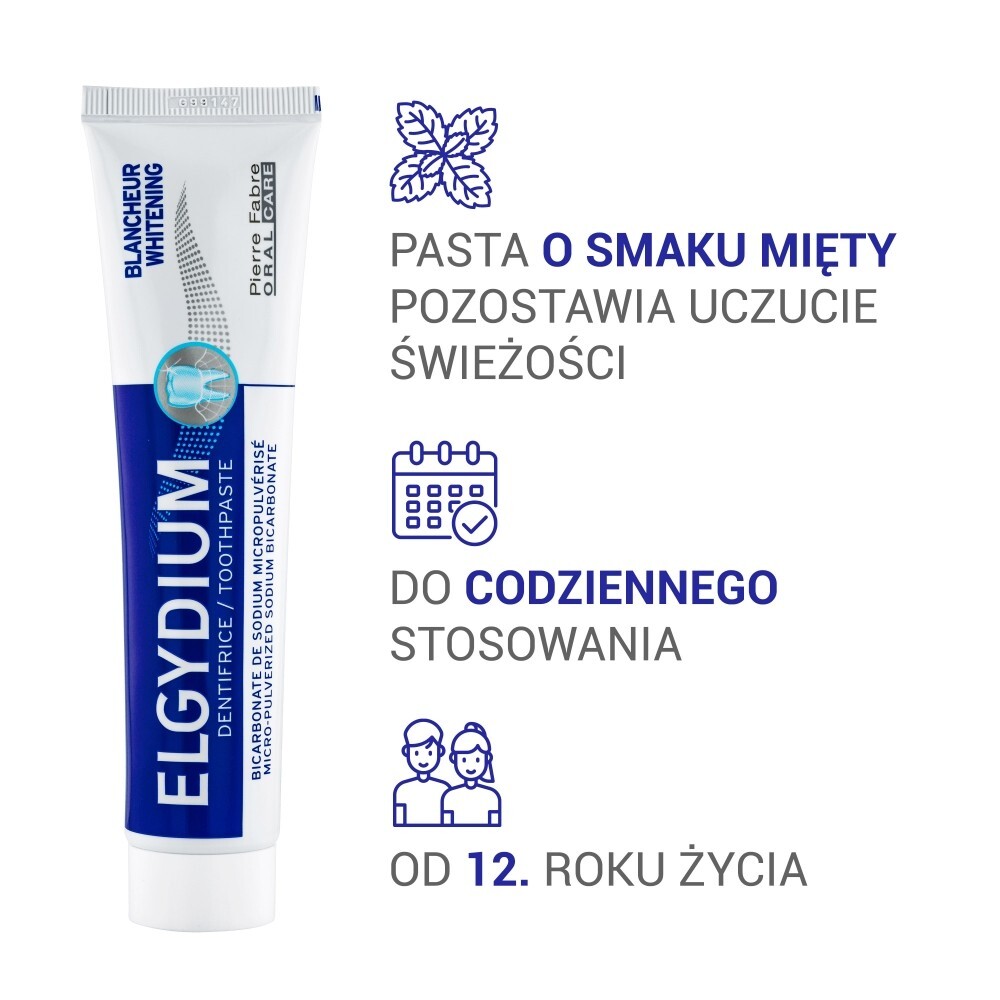 ELGYDIUM Pasta do zębów wybielająca 75 ml