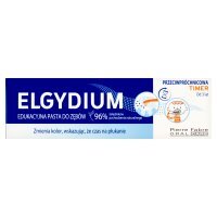 Elgydium Timer, edukacyjna pasta do zębów zmieniająca kolor, przeciwpróchnicowa, od 3 lat, 50 ml