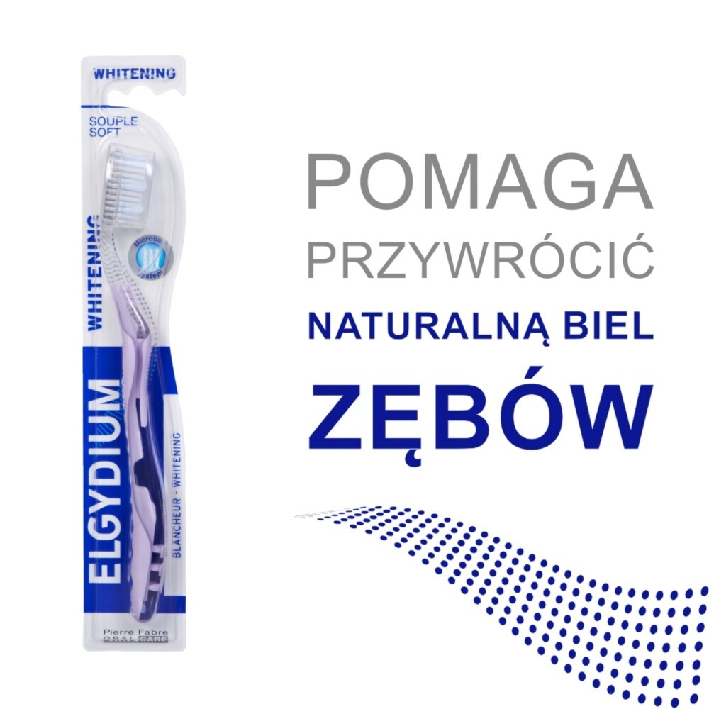 Elgydium Whitening, szczoteczka do zębów, Soft, 1 sztuka