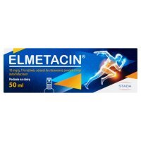 Elmetacin 1%, 10 mg/g, aerozol do stosowania zewnętrznego, 50 ml