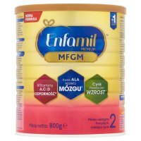 Enfamil 2 PREMIUM LIPIL DHA - mleko następne dla niemowląt, 6-12 miesięcy, 800 g
