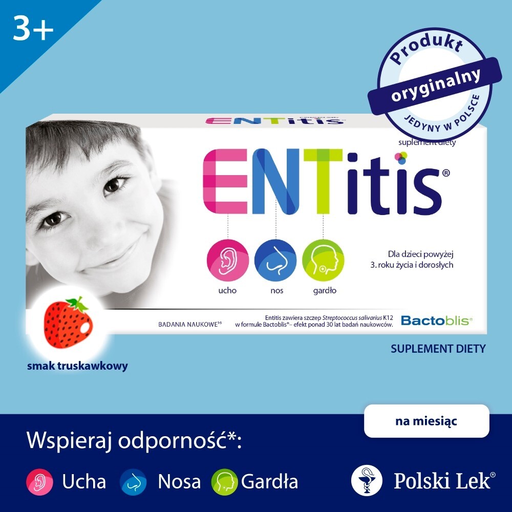 ENTitis Suplement diety smak truskawkowy 24,3 g (30 x 810 mg)