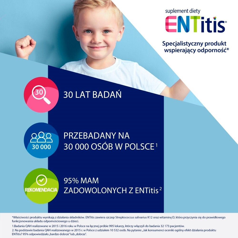 ENTitis Suplement diety smak truskawkowy 24,3 g (30 x 810 mg)