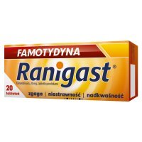 Famotydyna Ranigast, 20 mg, tabletki powlekane, 20 tabletek