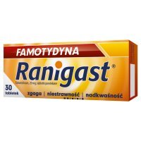 Famotydyna Ranigast, 20 mg, tabletki powlekane, 30 tabletek
