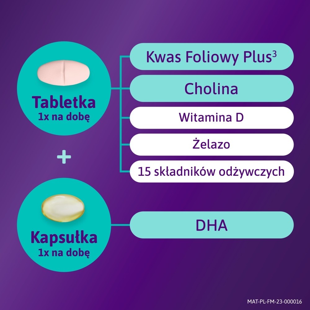 Femibion 3 Karmienie piersią, tabletki powlekane + kapsułki miękkie, 28 tabletek + 28 kapsułek