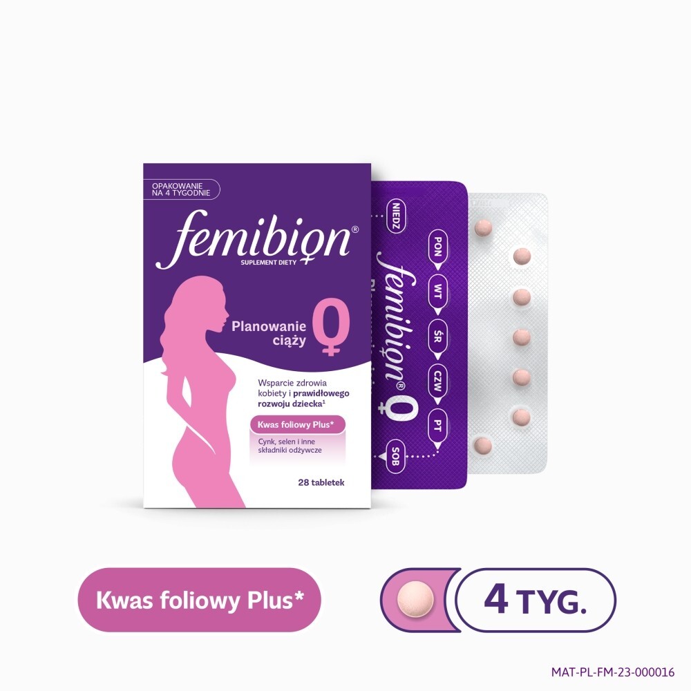 Femibion Planowanie ciąży, tabletki powlekane, 28 tabletek