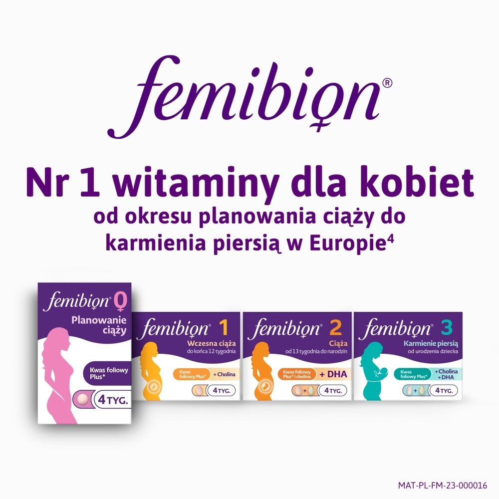 Femibion Planowanie ciąży, tabletki powlekane, 28 tabletek