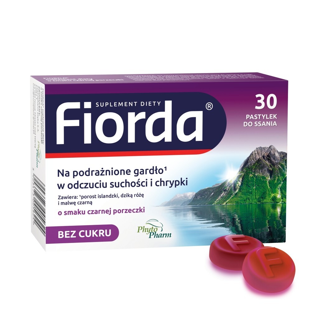 Fiorda Suplement diety o smaku czarnej porzeczki 30 sztuk