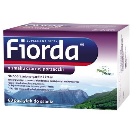 Fiorda Suplement diety o smaku czarnej porzeczki 60 sztuk