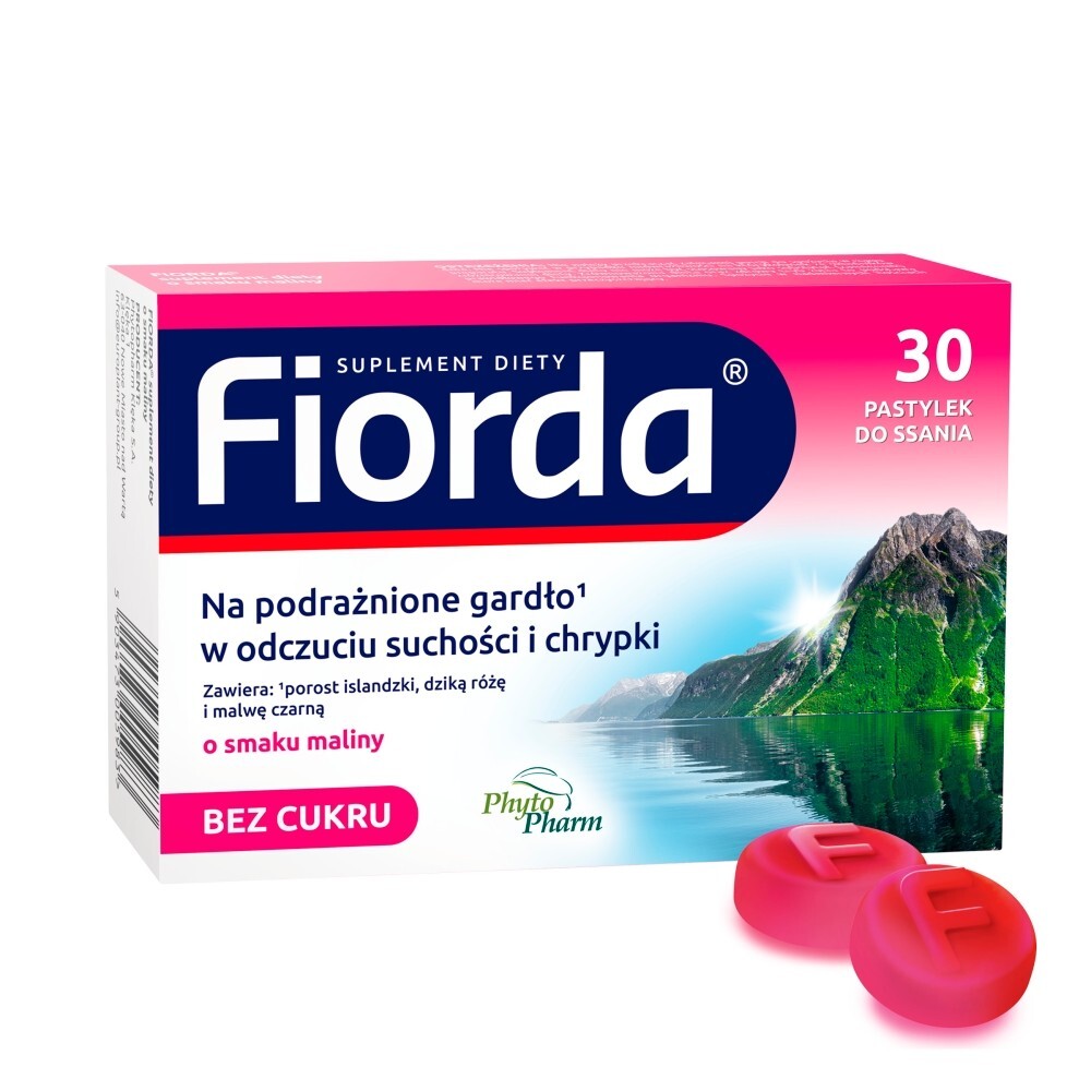 Fiorda Suplement diety o smaku malinowym 30 sztuk