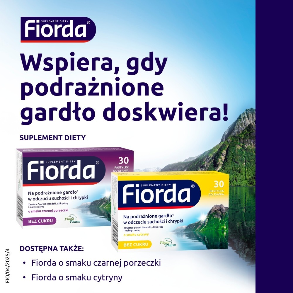 Fiorda Suplement diety o smaku malinowym 30 sztuk