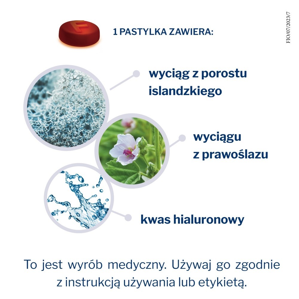 Fiorda Vocal MD, pastylki do ssania o smaku owoców leśnych, 30 pastylek