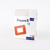 Fixopore S, 8 x 10 cm, opatrunek włókninowy z wkładem chłonnym, 3 opatrunki